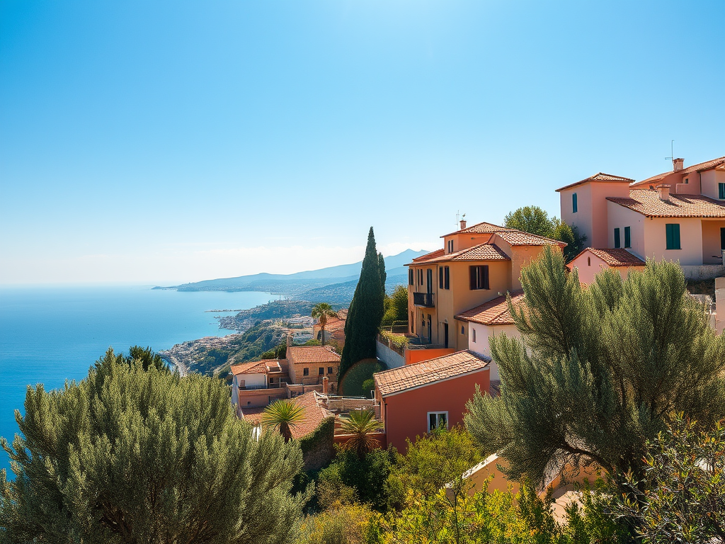 mediterranean sea cost with buildings