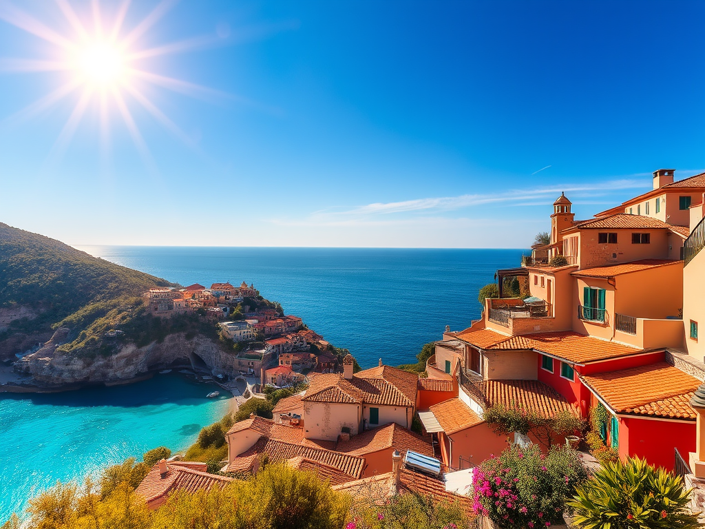 mediterranean sea cost with buildings
